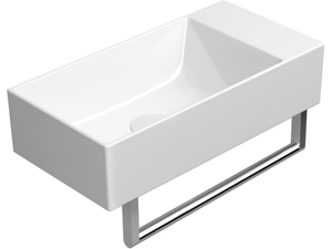 KUBE X 50X25 - Rectangular ceramic handrinse basin _ GSI ceramica